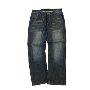 Ecko Unltd Mens Slim Straight Fit Jeans Dark Wash Denim W36 Streetwear Y2K